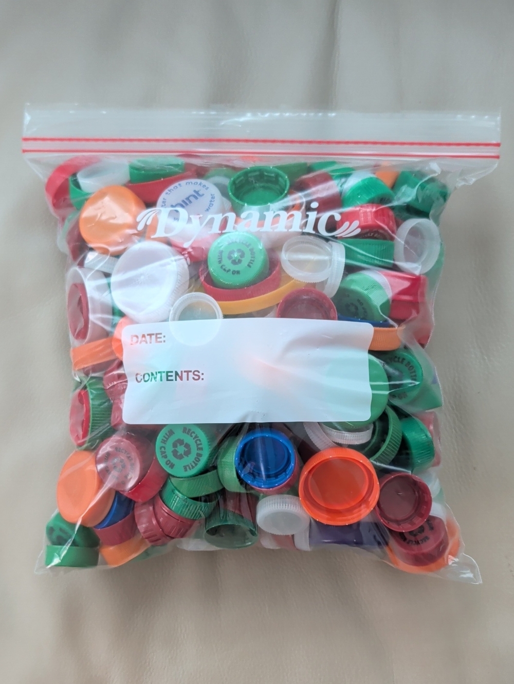 Reusable Plastic Bottle Caps Multicolor Mix 1 Gallon Bag Craft Supplies Teacher
